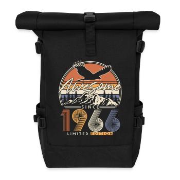 Vintage, 1966, Vintage Retro, Cadeau d’anniversaire - Sac à dos roll top - noir - Devant