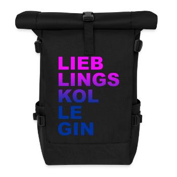 Arbeitskollegin Kollegin Lieblingskollegin - Rolltop Rucksack - Schwarz - Vorne
