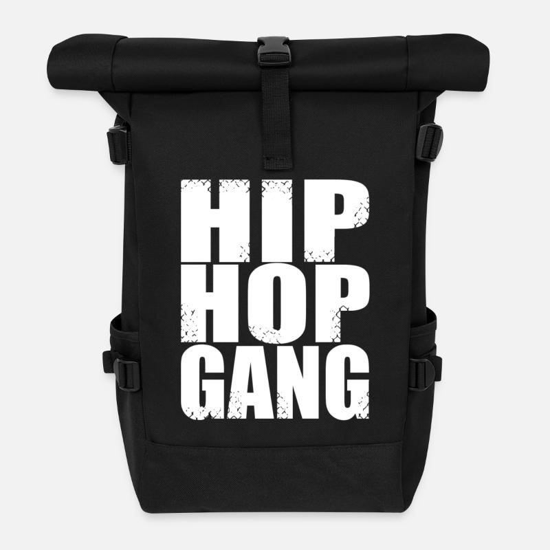 hip hop gang - Sac à dos roll top - noir