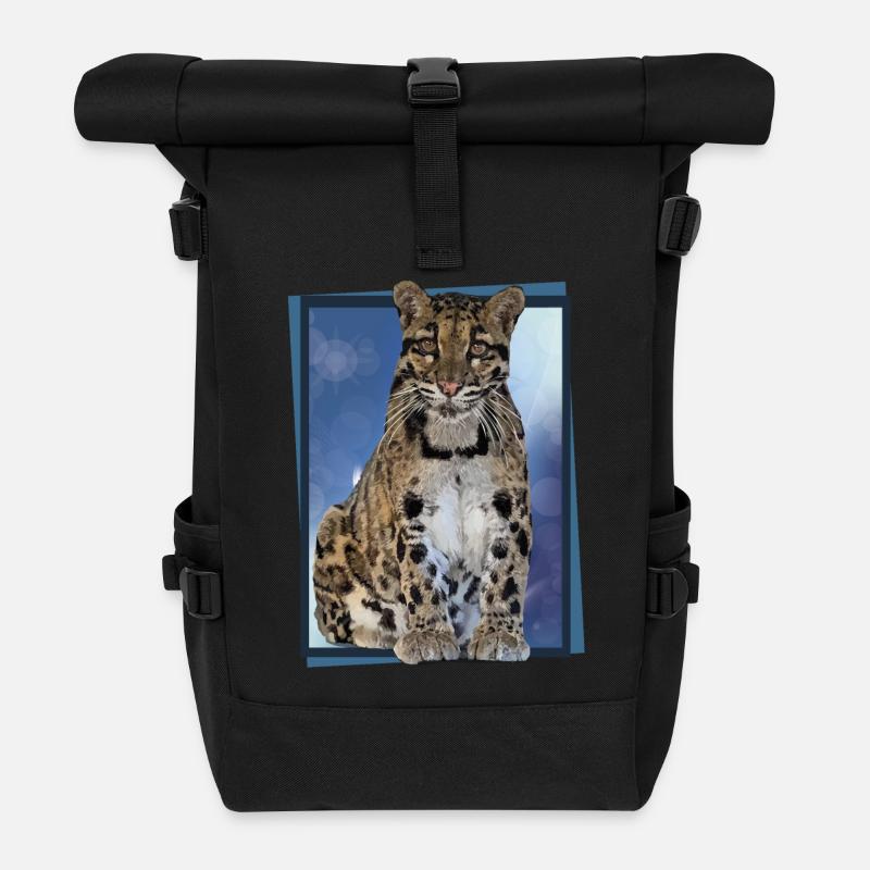 Nebelparder - Rolltop Rucksack - Schwarz