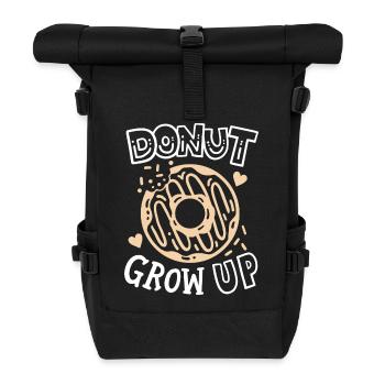Donut Donut-Wortspiel - Rolltop Rucksack - Schwarz - Vorne