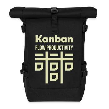 Kanban Flow Productivity - Roll Top Backpack - black - Front