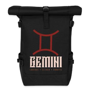 Gémeaux - Sac à dos roll top - noir - Devant