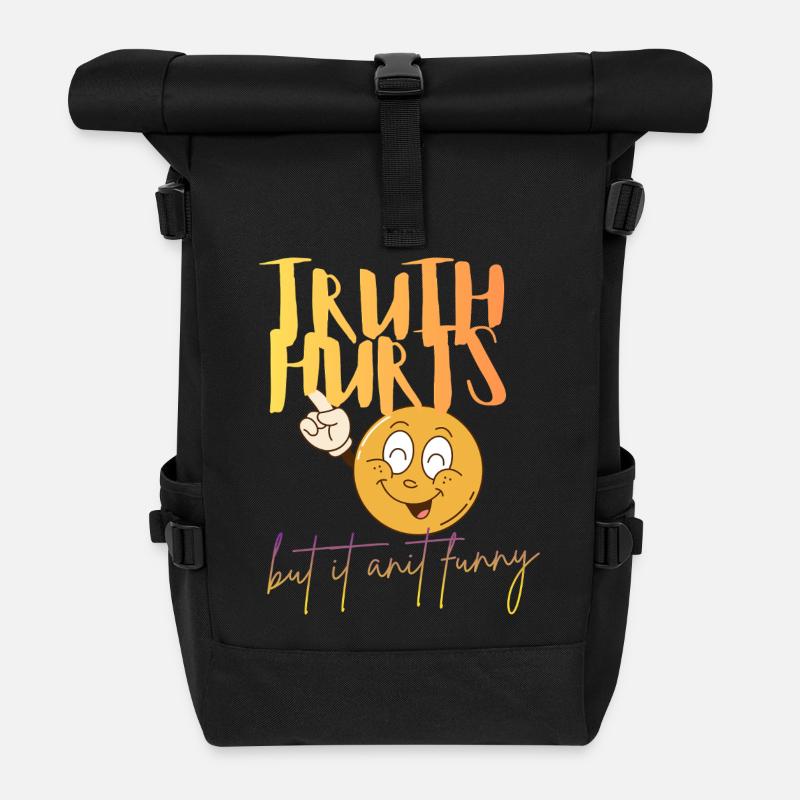 Truth_hurts-but_anit_funny - Sac à dos roll top - noir