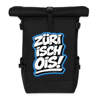 Zueri isch ois Graffiti - Rolltop Rucksack - Schwarz - Vorne