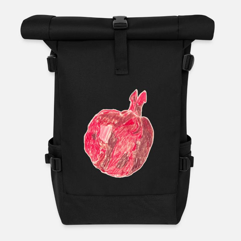 Granatapfel - Rolltop Rucksack - Schwarz