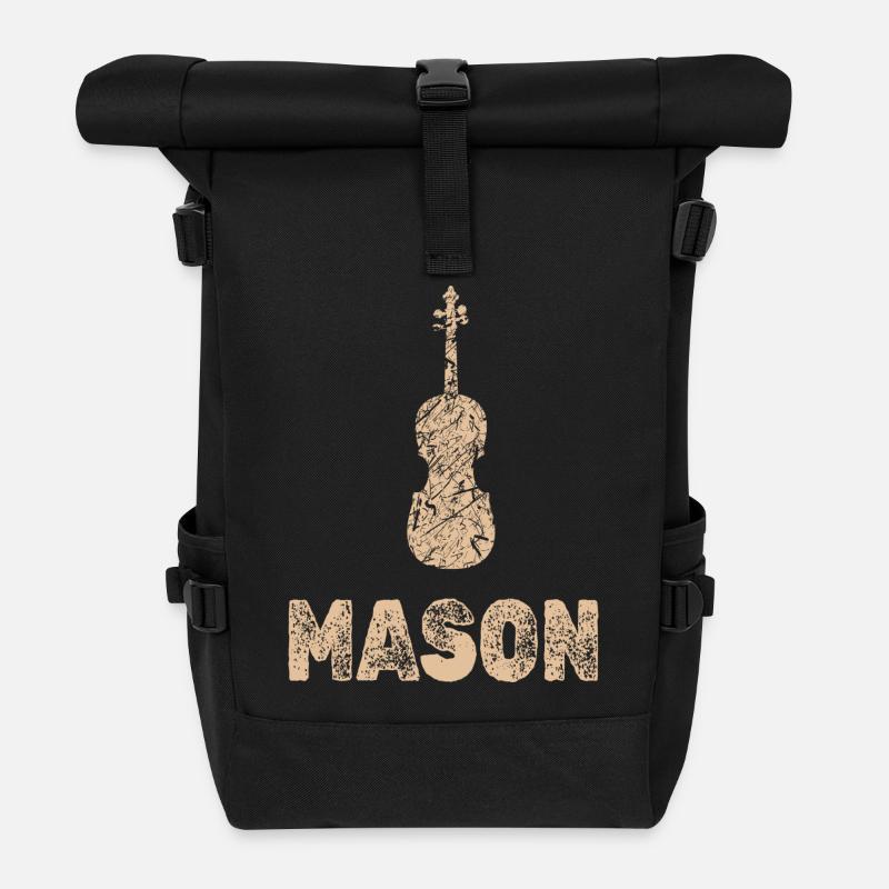 Geschenk für Mason - Rolltop Rucksack - Schwarz