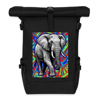 Elefant - Rolltop Rucksack - Schwarz - Vorne