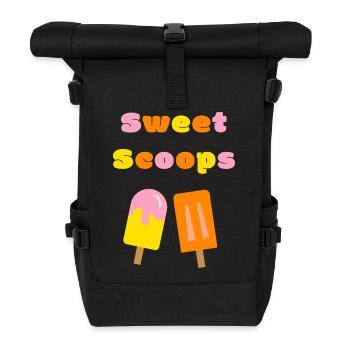 Sweet Scoops Pop Art - Sac à dos roll top - noir - Devant