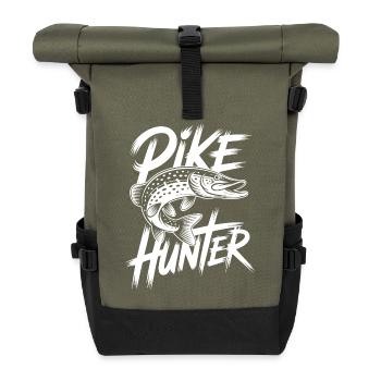 Pike Fishing - Roll Top Backpack - olive/black - Front