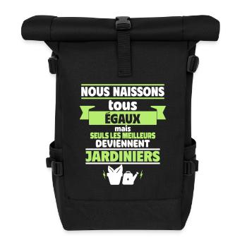 tous les hommes jardiniers - Sac à dos roll top - noir - Devant