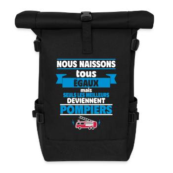 tous les hommes pompiers - Sac à dos roll top - noir - Devant