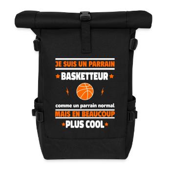 Je suis un parrain basketteur plus cool - Sac à dos roll top - noir - Devant