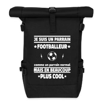 Je suis un parrain footballeur plus cool - Sac à dos roll top - noir - Devant