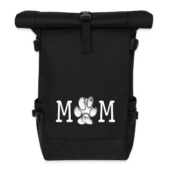 MOM weiss png - Rolltop Rucksack - Schwarz - Vorne