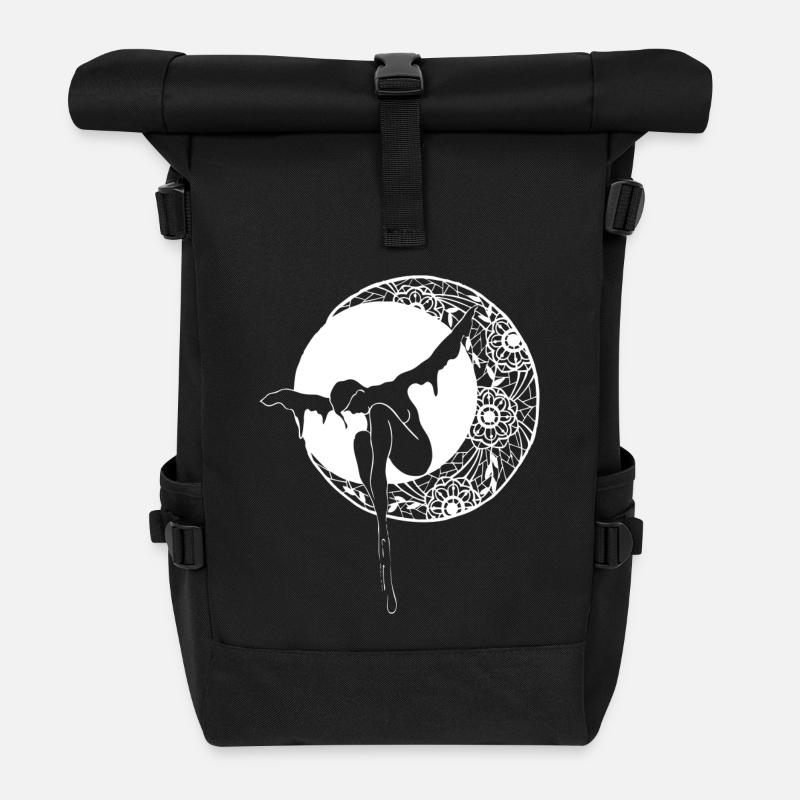 Lune de dentelle - Sac à dos roll top - noir