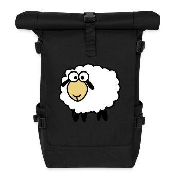 das leicht bekloppte Määähndy-Schaf - Rolltop Rucksack - Schwarz - Vorne