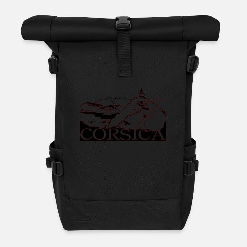 Korsika - Rolltop Rucksack - Schwarz