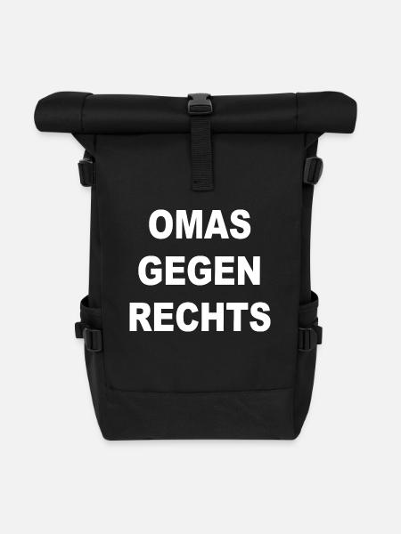 omas gegen rechts - Rolltop Rucksack - Schwarz