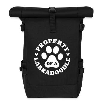 Property of a Labradoodle - Roll Top Backpack - black - Front