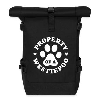 Property of a Westiepoo - Roll Top Backpack - black - Front