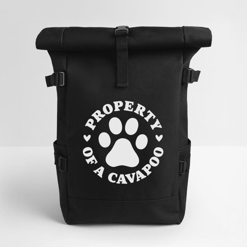 Eigentum eines Cavapoo Rolltop Rucksack