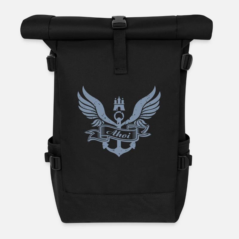 Anker - Rolltop Rucksack - Schwarz