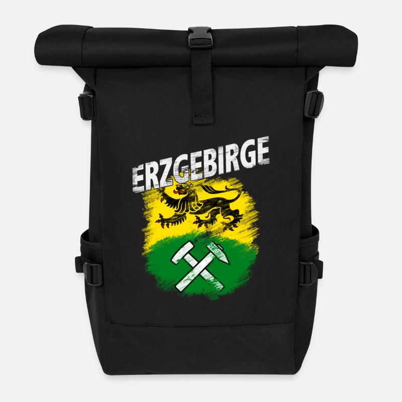 Erzgebirge - Rolltop Rucksack - Schwarz