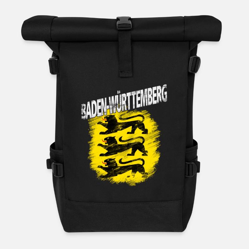 Baden-Württemberg - Rolltop Rucksack - Schwarz