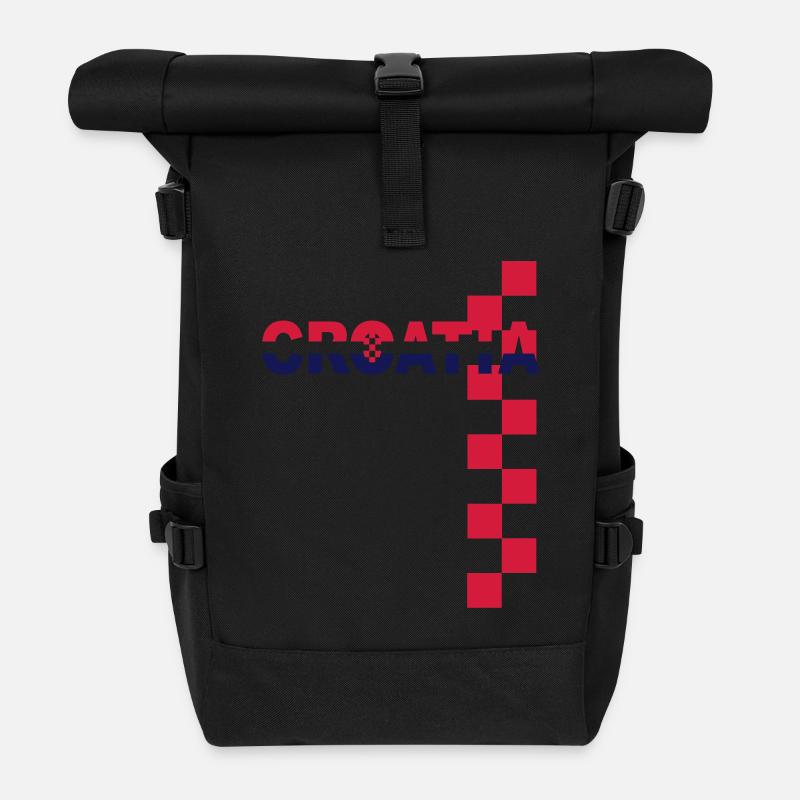 croatia sahovnica - Rolltop Rucksack - Schwarz