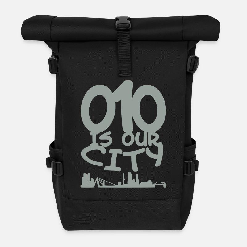 010 ist unsere Stadt - Rolltop Rucksack - Schwarz