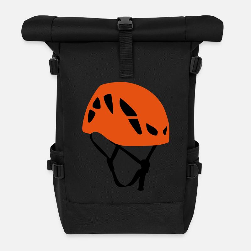 Climbing Helmet - Roll Top Backpack - black