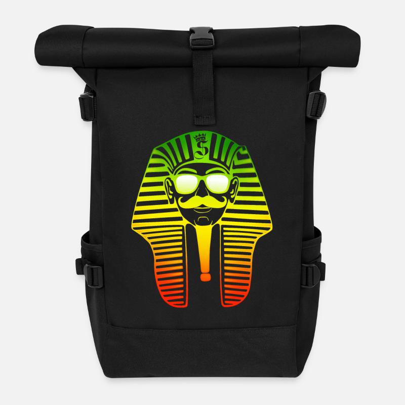 Pharaon Swagg Rasta - Roll Top Backpack - black