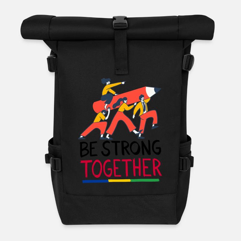 be strong together - Sac à dos roll top - noir