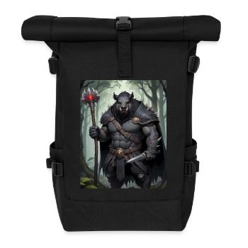 A monstrous behemoth beast a polar bear as fantasy - Roll Top Backpack - black - Front