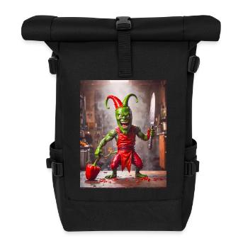 Gemüse Apocalypse Monster Chili Harlekin - Rolltop Rucksack - Schwarz - Vorne