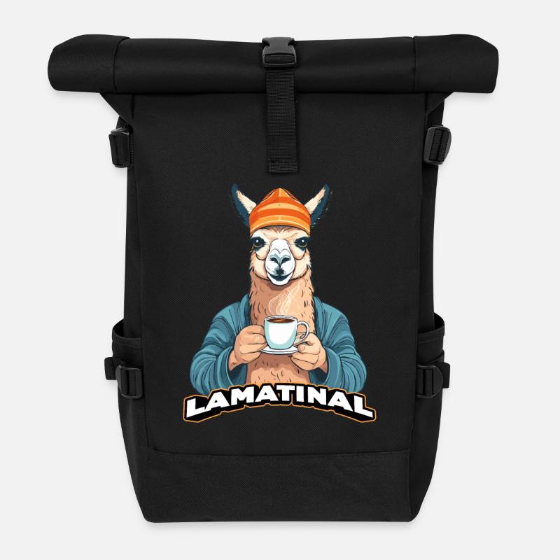 Lamatinal - Sac à dos roll top - noir