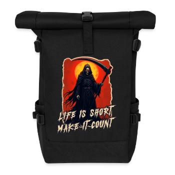 Faucheuse gothique - Mort | Life is Short, Skull - Sac à dos roll top - noir - Devant