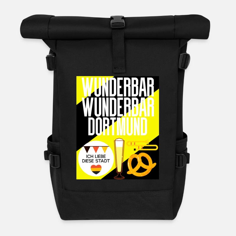 Dortmund - Sac à dos roll top - noir