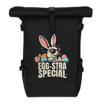 Oeuf Stra Spécial Lapin de Pâques Pâques Vintage - Sac à dos roll top - noir - Devant
