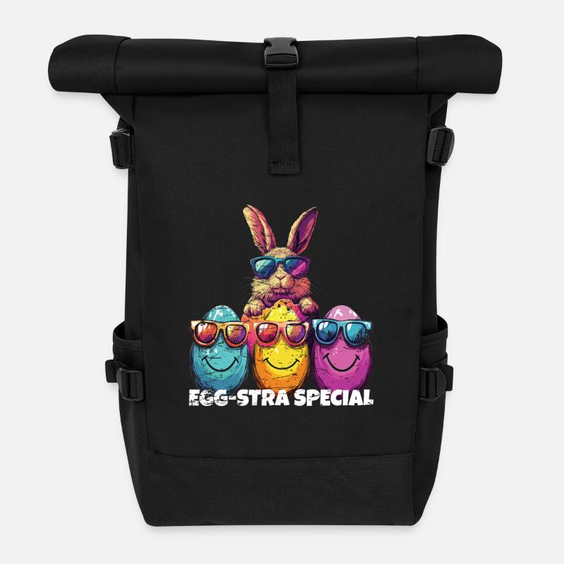 Egg-stra Spezial Ostereier - Rolltop Rucksack - Schwarz