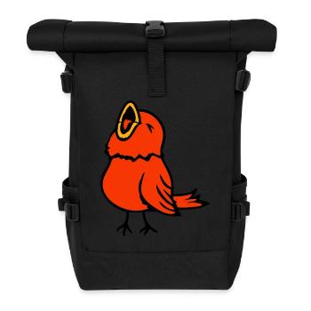 Budgie, songbird, sparrow, bird, chirp, cute - Roll Top Backpack - black - Front