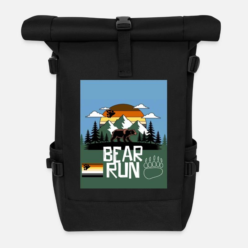 schwule Bären - Rolltop Rucksack - Schwarz