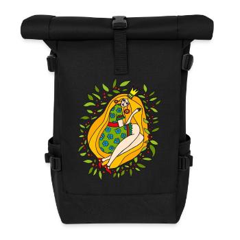 Miss Fryda Spring - Roll Top Backpack - black - Front