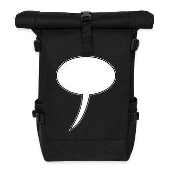 Speech Bubble Design Long - Roll Top Backpack - black - Front