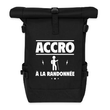 accro à la randonnée - Sac à dos roll top - noir - Devant