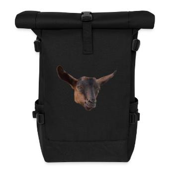 Drôle de tête de chèvre bouc - Sac à dos roll top - noir - Devant
