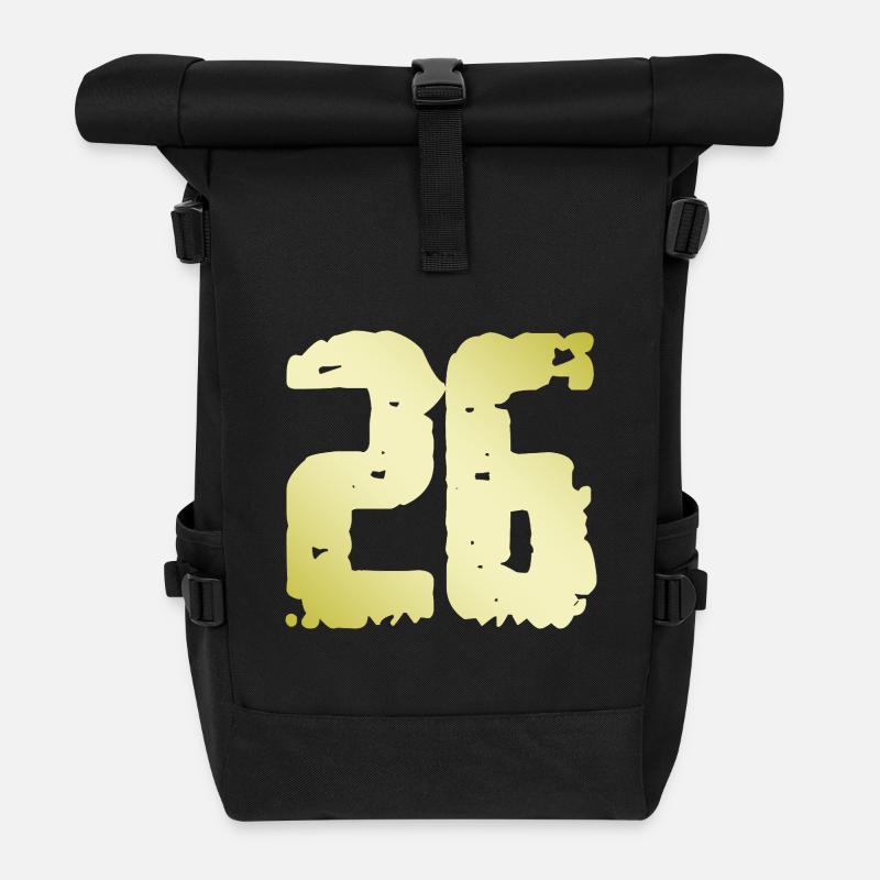 26 Number Vintage - Roll Top Backpack - black