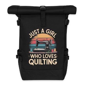 Juste une fille qui aime la courtepointe - Quilten - Sac à dos roll top - noir - Devant