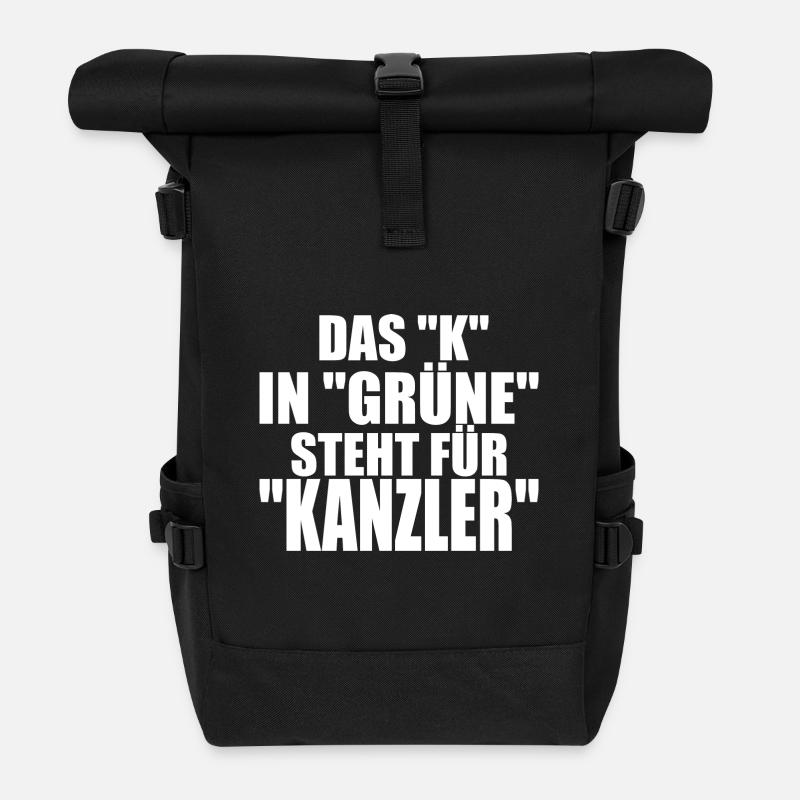 Witze Grüne Grünen Partei Öko Sprüche Klima Co2 - Rolltop Rucksack - Schwarz